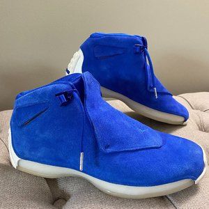 Air Jordan18 Retro Racer RoyalBlue Sail Suede Sz11